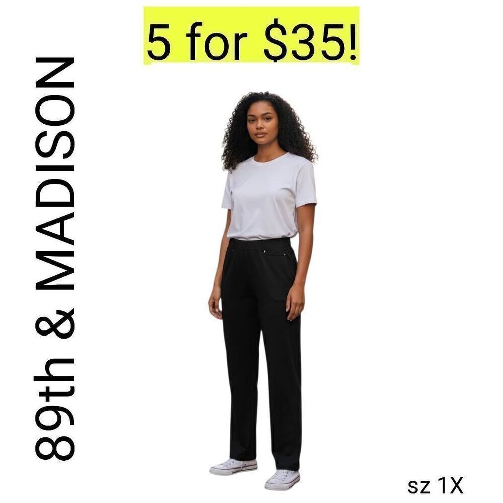 89th & Madison Black Stretch Denim Ankle Jeans Sale 5 for 35